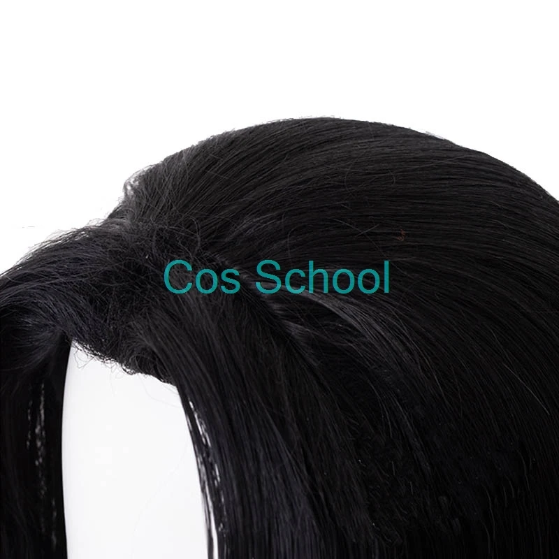 Cos School Kochou Kanae парики Demon Slayer Kimetsu no Yaiba Косплей парики Kanae Kochou черные длинные прямые волосы аниме аксессуары
