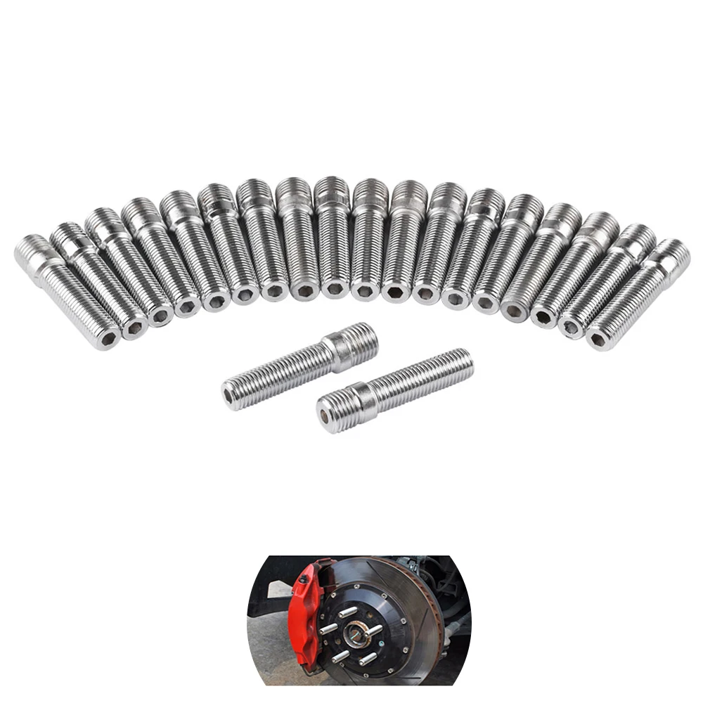 

20pcs bolt Total length 58mm Thread size M12*1.5+(M12*1.5/1.25 M14*1.5/1.25)