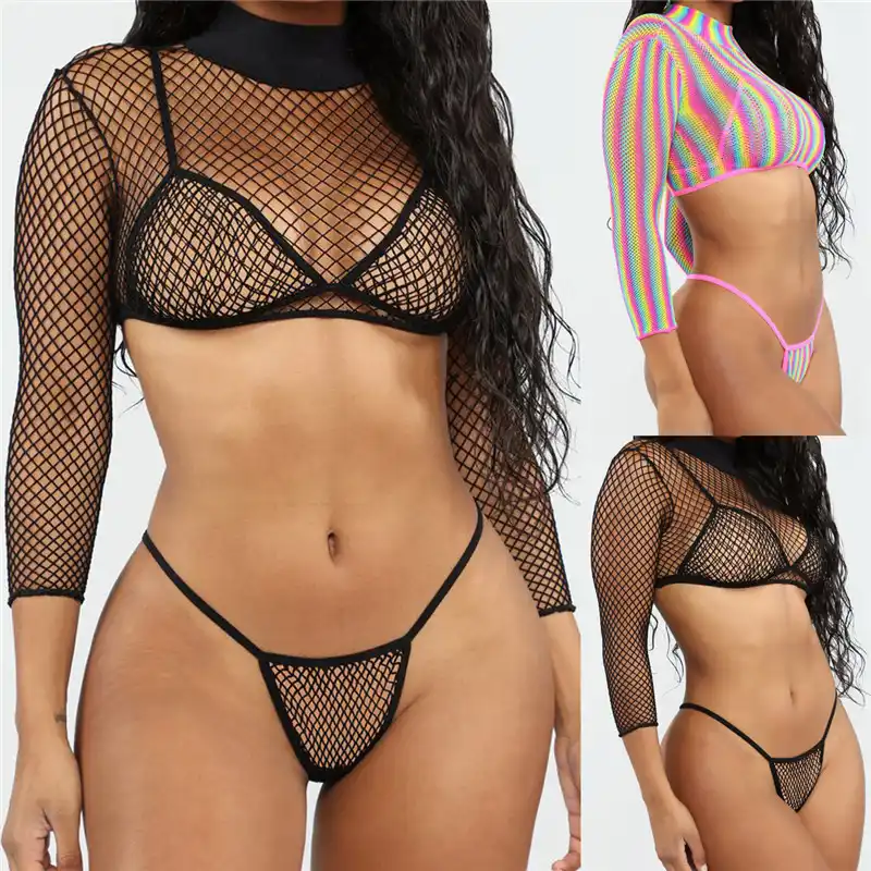 transparent bikini set
