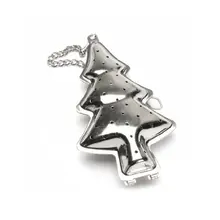 Рождественская елка форма инфузионное чайное ситечко вкладыш Блокировка специй фильтр гаджет E65B