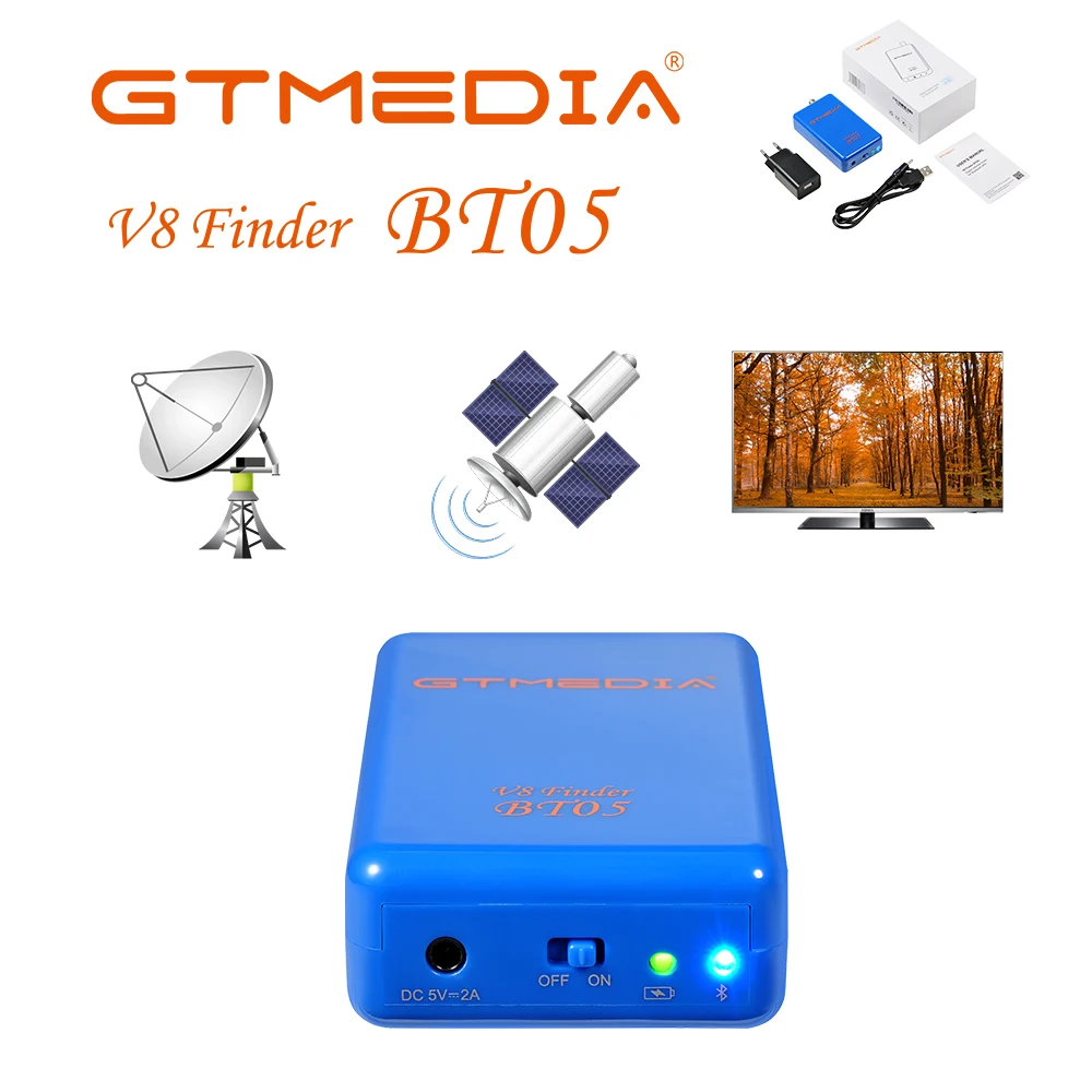GTmedia V8 Finder BT05 Mini Sat finder BT DVBS2 спутниковый Finder Meter с системой Android и IOS App Freesat BT03 Upgrad HD1080P