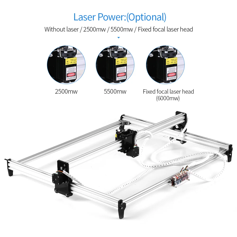 

Hot 65*50cm 2500MW-6000MW Desktop DIY Engraving Machine CNC Laser Engraver Logo Desktop Printer DIY Assembled Marking Machines
