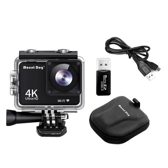MountDog Go 4K Action Camera Pro Ultra HD WiFi Remote Control Sports Video Cam Recorder DVR Waterproof Case Camera accessories