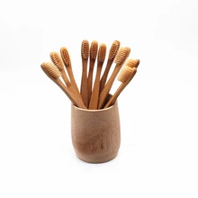 50 Pcs/Lot Bamboo Toothbrush Wood Toothbrush Bamboo Soft Bristles Natural Eco Capitellum Bamboo Fibre Bamboo Toothbrush