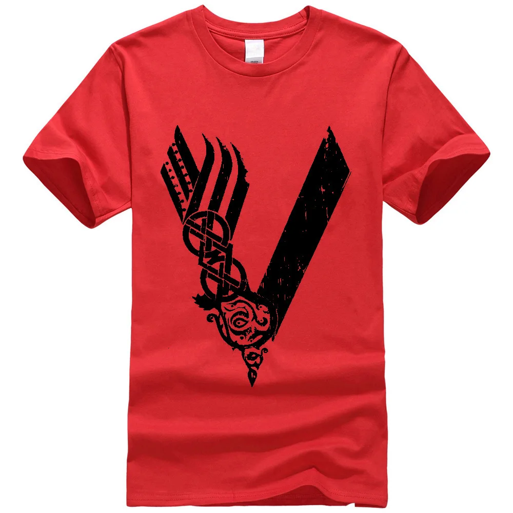 Midnite Star Vikings Odin футболка homme camisetas мужские новые футболки с коротким рукавом модная одежда для викингов для мужчин harajuku - Цвет: red1