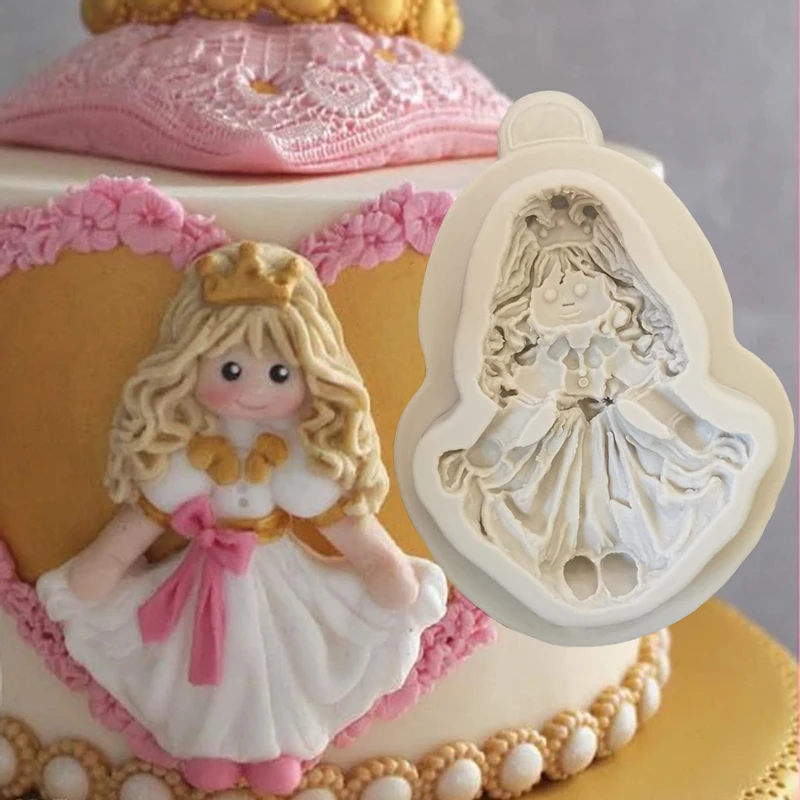 

Princess Sugar Buttons Moulds Fondant Cakes Decor Tools Silicone Molds Sugarcraft Chocolate Baking Tools For Cakes Gumpaste Fimo
