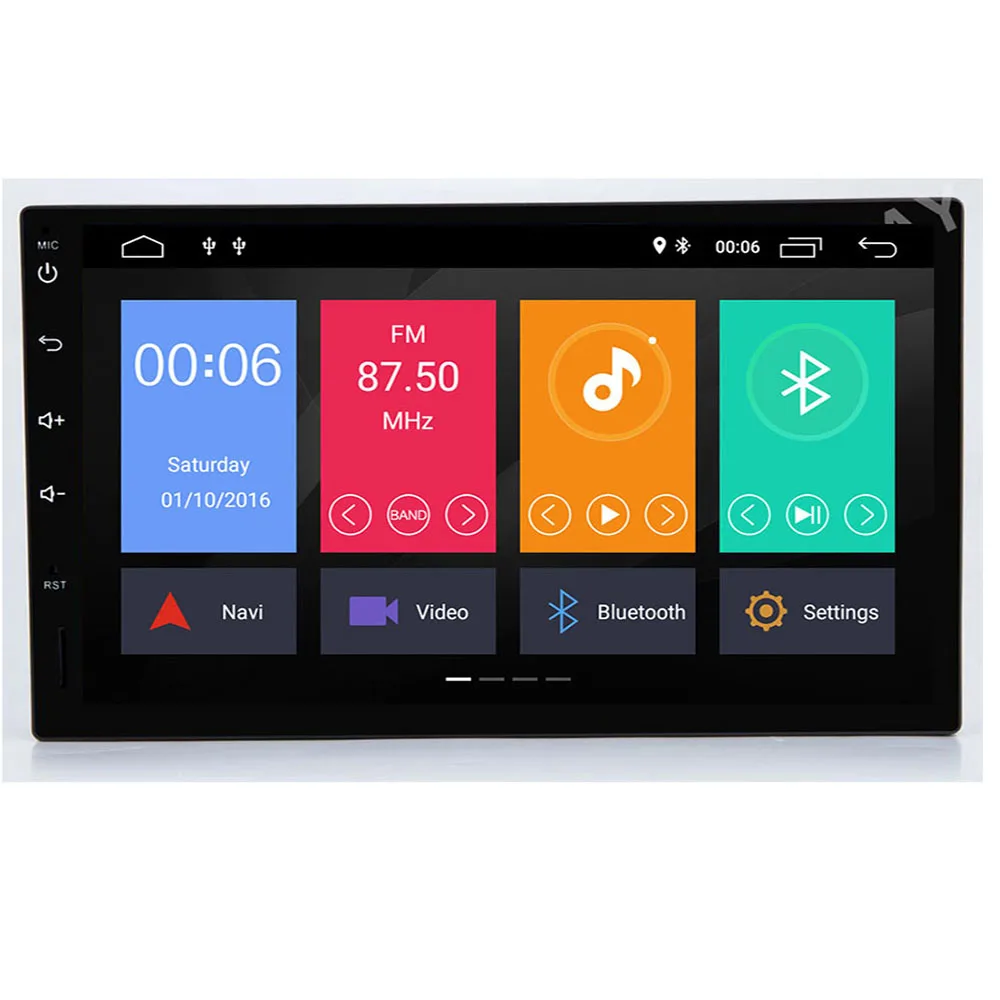 Top 7inch Android9.0 8 CORE 4+64G PX5 Universal 2 DIN Car DVD 4G Internet SIM Modem Car Radio Auto Stereo GPS PC PAD 4