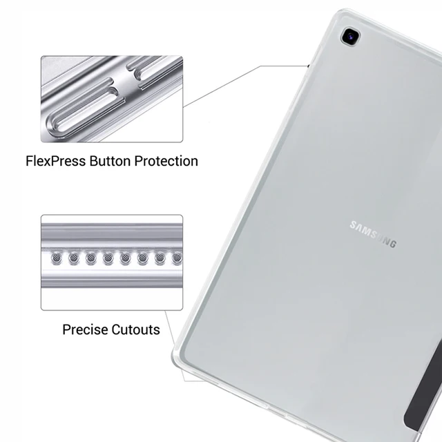 Funda de cuero para tableta Samsung SM-T510, cubierta de color sólido con soporte triple, para Galaxy Tab A 10,1 ", 2019