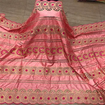 

New arrival Blue african BAZIN riche fabric with Embroidery lace african Guinea Brocade cotton fabric 27L071269