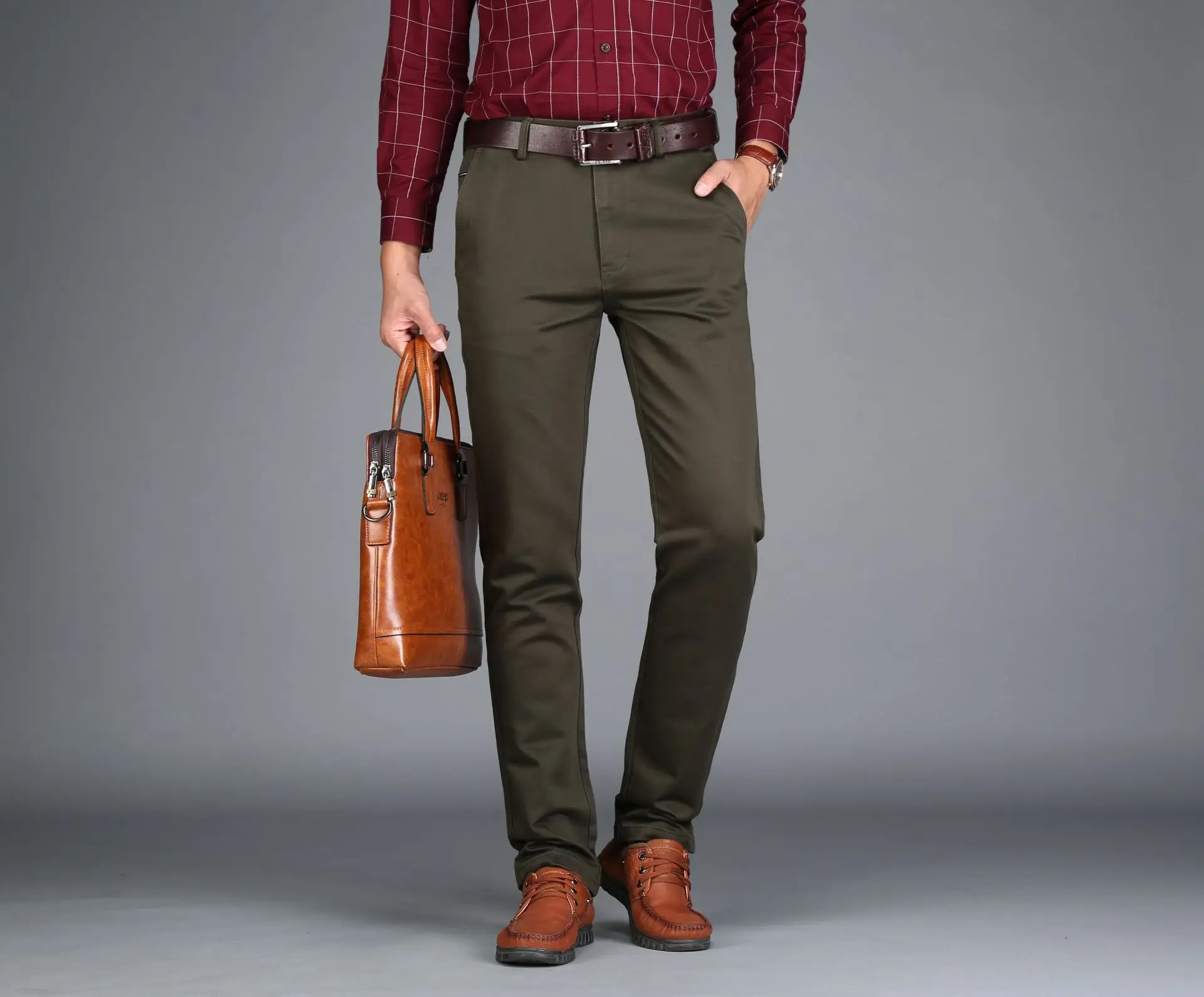 

2018 New Style Autumn & Winter Thick Pure Cotton Casual Pants Trousers Sub-Men Urban Fashion Business Casual Trousers