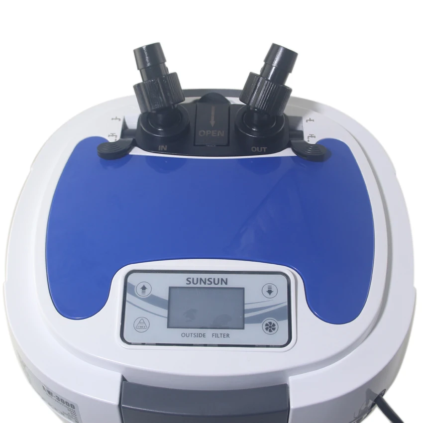 SUNSUN аквариум фильтр HW-3000 ЖК-дисплей монитор 6-секционной регуляцией расхода 3000L/h с 9 Вт УФ стерилизатор для аквариумов до 300-750L