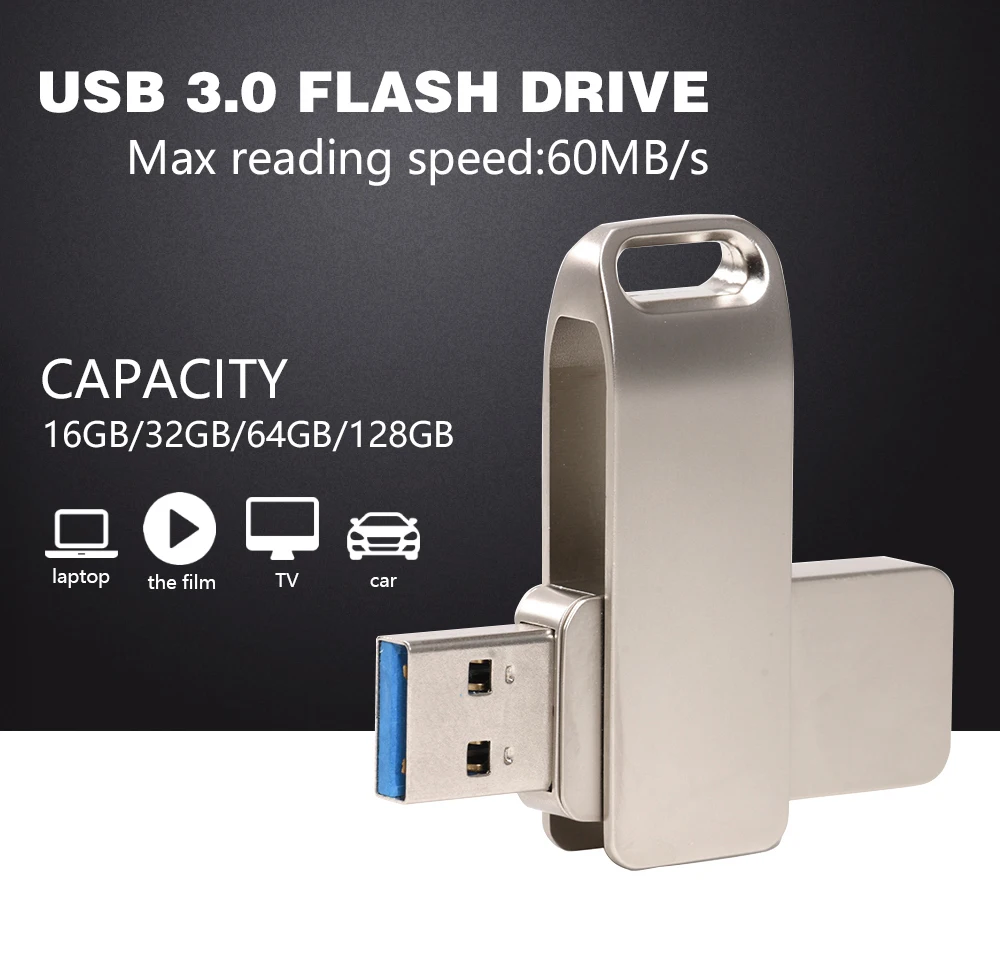 JASTER флеш-накопитель USB 3,0, металлический флеш-накопитель, высокая скорость, 64 ГБ, 32 ГБ, 16 ГБ, карта памяти, Флеш накопитель, реальная емкость, USB флеш-накопитель, мини u-диск