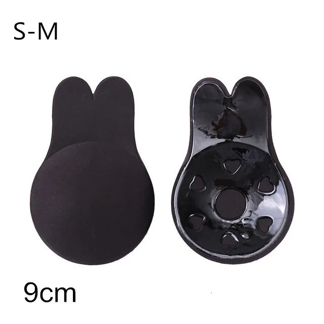 BlackSM1Pair Женская Грудь лепестки Лифт невидимая накладка на сосок лепесток клей без бретелек спинки палка на бюстгальтере силиконовые наклейки на грудь - Цвет: BlackSM1Pair