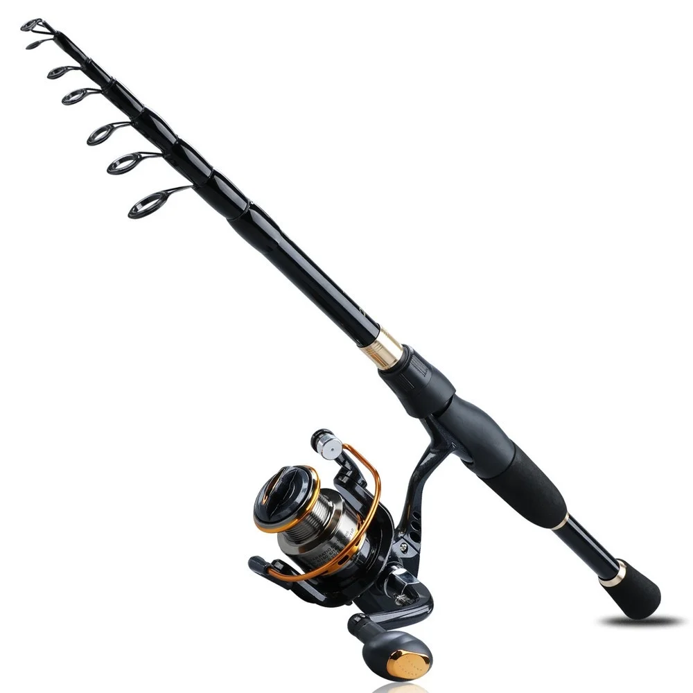 Sougayilang Telescopic Fishing Rod And Reels 20lb Max Drag