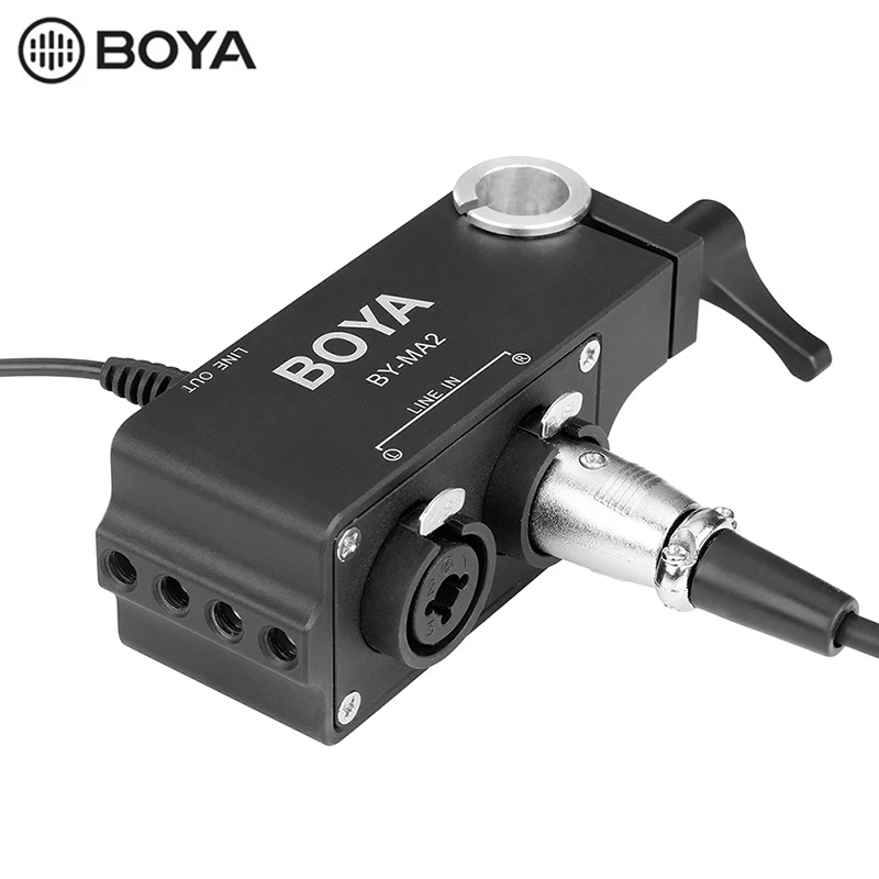 BOYA BY-MA2 двухканальный XLR XLR1/MIX/XLR2 переключается на 3,5 мм аудио адаптер смесителя для DSLR камеры видеокамеры DV