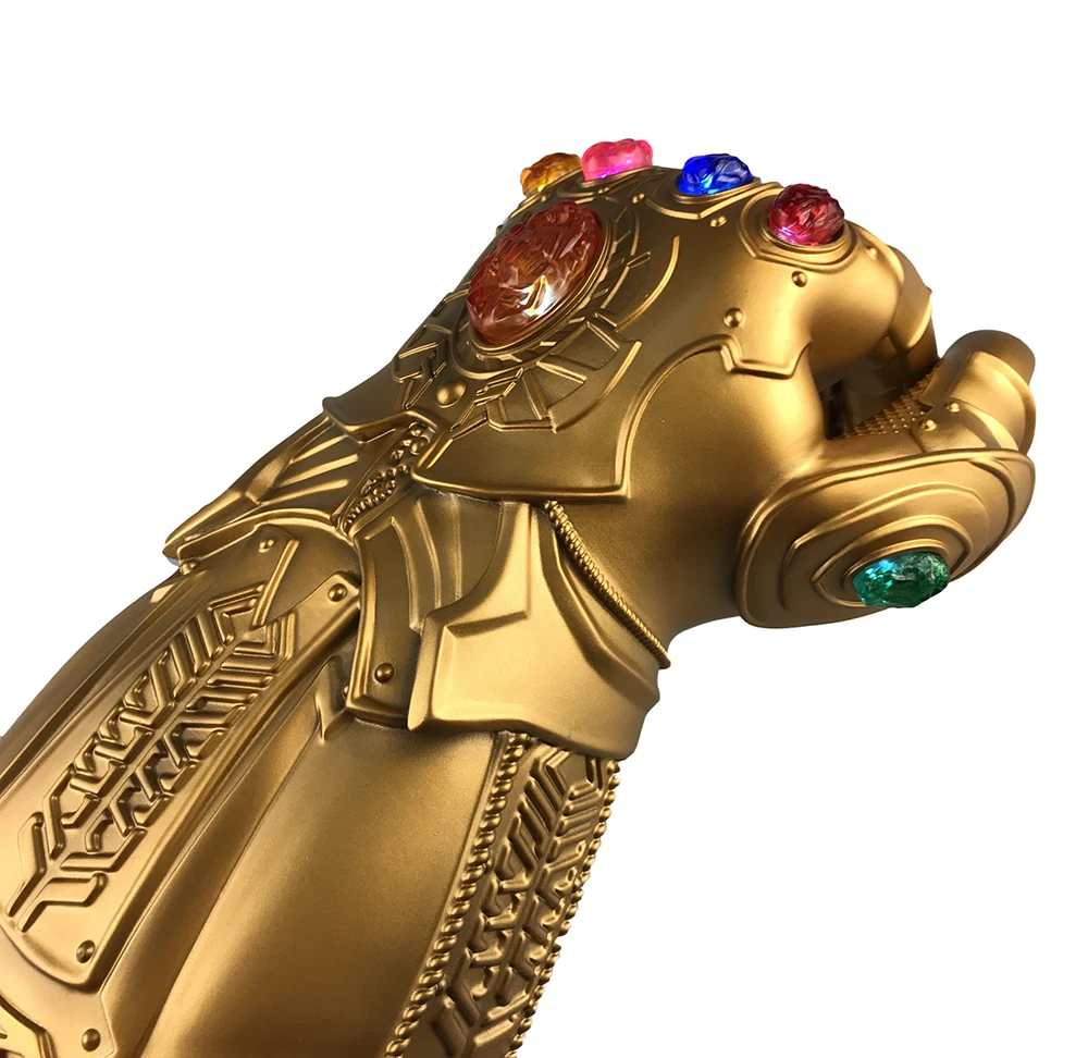 Thanos ПВХ перчатки Мстители эндгейм Железный человек Бесконечность перчатка гаунтлет Косплей съемный лазерный Камень Рука Tony сильный свет