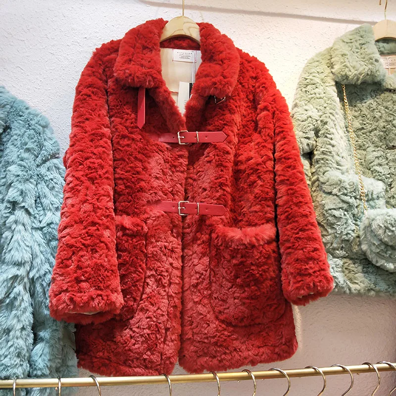 

Suede Lambs Wool Coat Women's Winter New Korean Style Loose Warm Thick Faux Fur Coat Fur Jacket Ladies Overcoat Nancylim