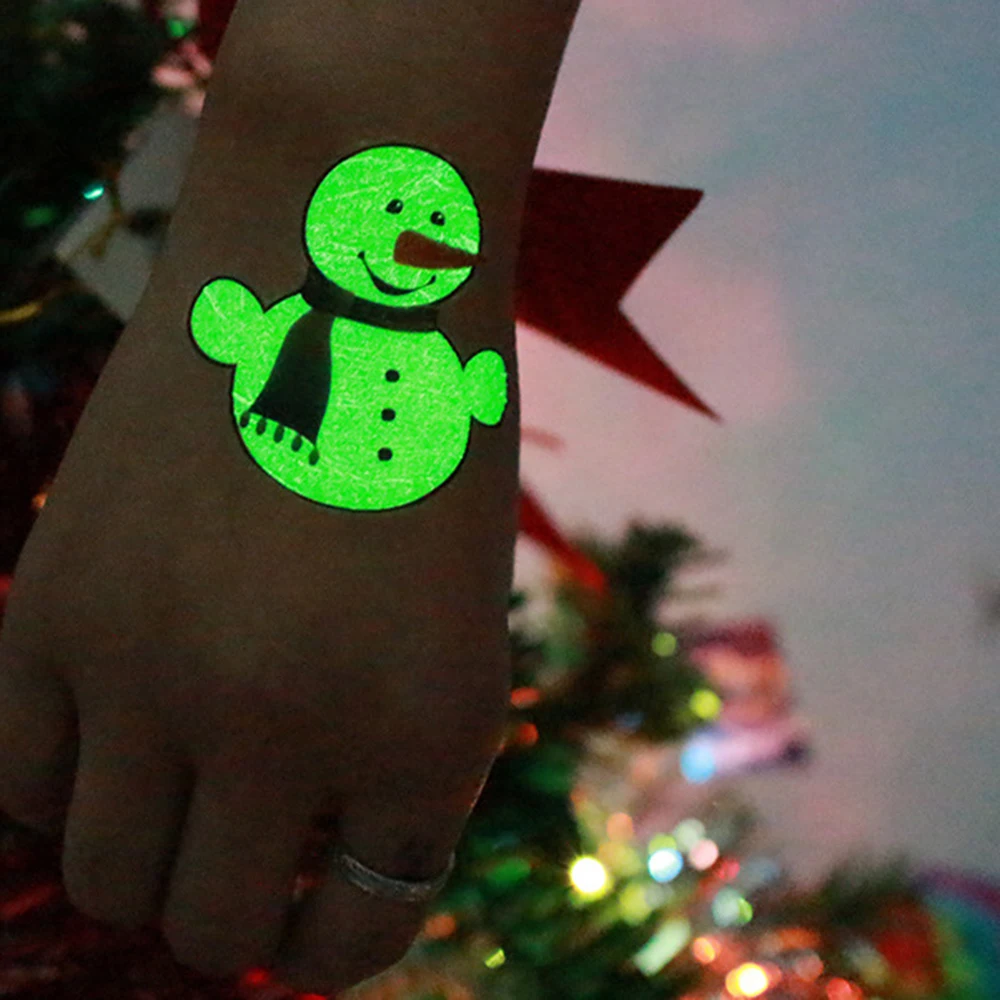 1 шт. светящиеся временные татуировки наклейки украшение для вечеринки; Рождество карнавал вечерние Новогодние украшения Рождественские украшения
