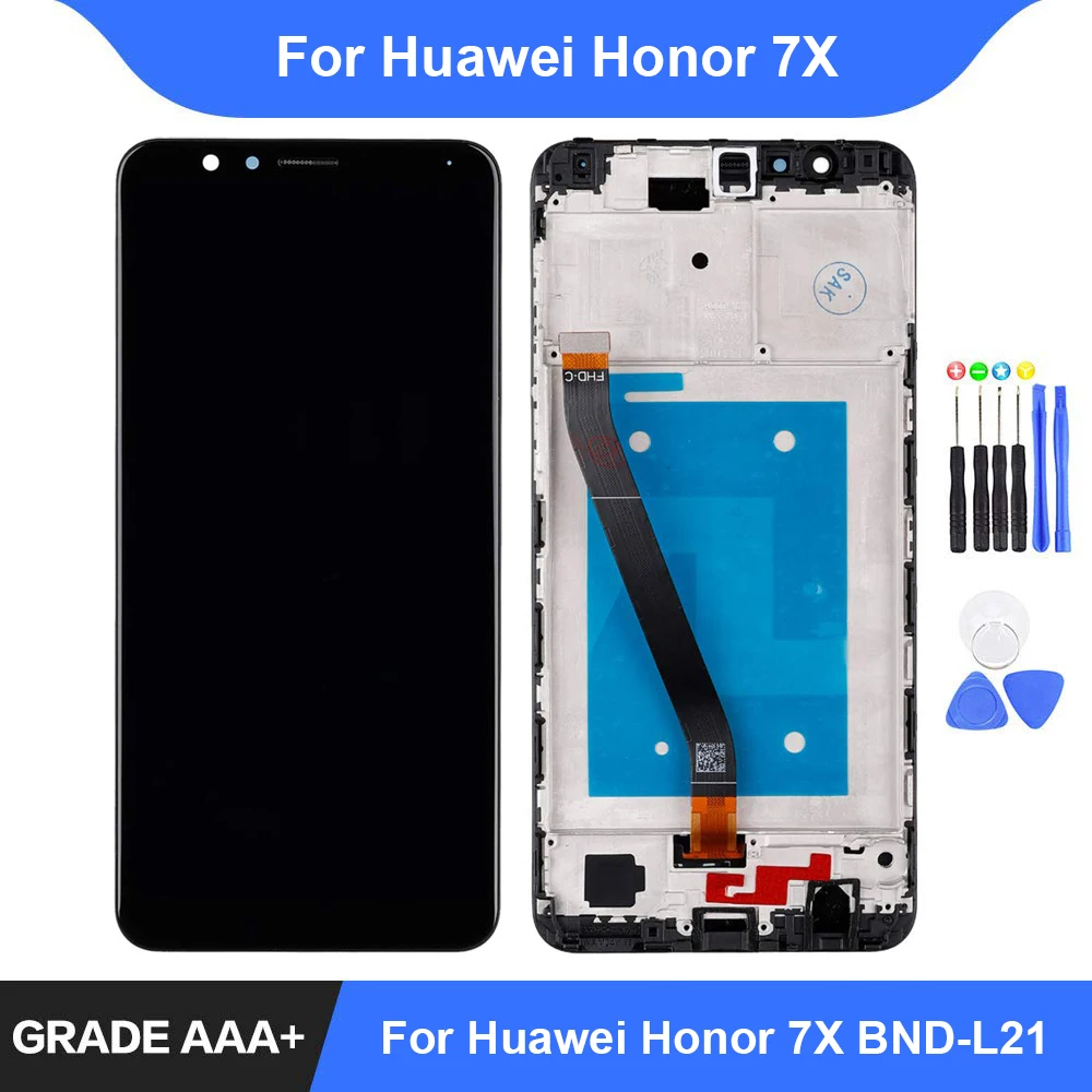 

For Huawei Honor 7X LCD Display Touch Screen BND-AL10 BND-L21/L22 Digitizer Assembly Repair Parts Display with Frame Replacement