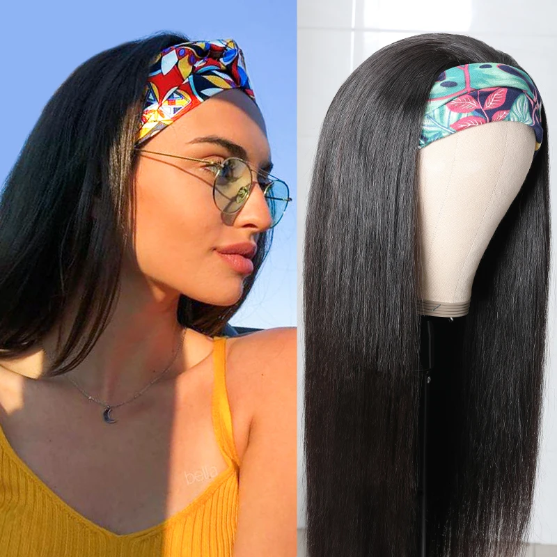 Brazilian Straight Headband Wig for Black Women Glueless Human Hair Wigs with Headband 150% Density Julia Virgin Hair Scarf Wig (12)