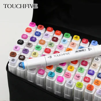 

TouchFIVE Marker Pen Set 30/40/60/80/168Colors Art Sketch Markers Manga Alcohol Based Marker Student Design Drawing Supplies