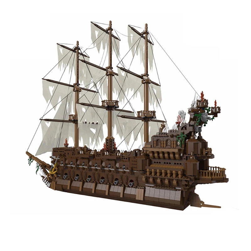 

IN STOCK 16016 Pirates of the Caribbean Movies Series MOC The Flying Netherlands Building Blocks Bricks Kids Toys Christmas gift