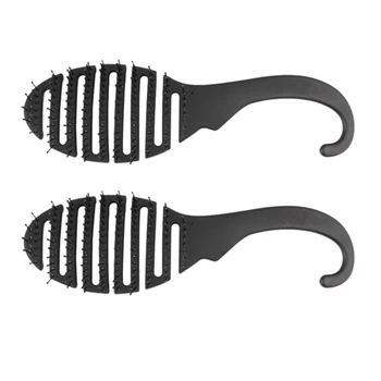 

2 Pieces Hair Brush Shower Detangler-Shower Hair Brush with Ultra-Soft-Glide Through Tangles with for All Hair Types-For Women,