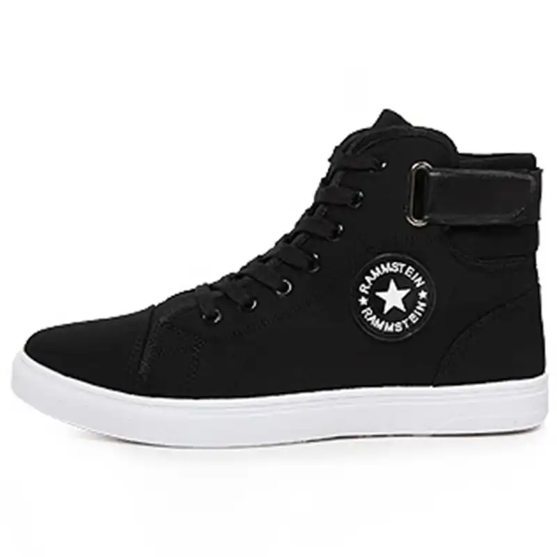 black high top canvas shoes