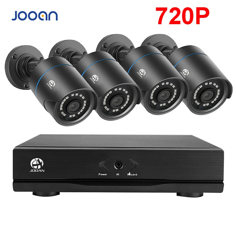 720P JOOAN 4CH 720P CCTV DVR система камер домашней безопасности водонепроницаемый наружный комплект видеонаблюдения - Цвет: 720P