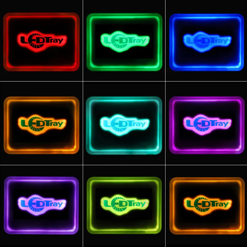 С подсветкой светящиеся прямоугольный поднос для оптовый заказ сервировочный