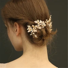 Жемчужный гребень для волос для невесты, свадебные ювелирные аксессуары, аксессуары для волос невесты, головной убор, заколки, модные свадебные заколки