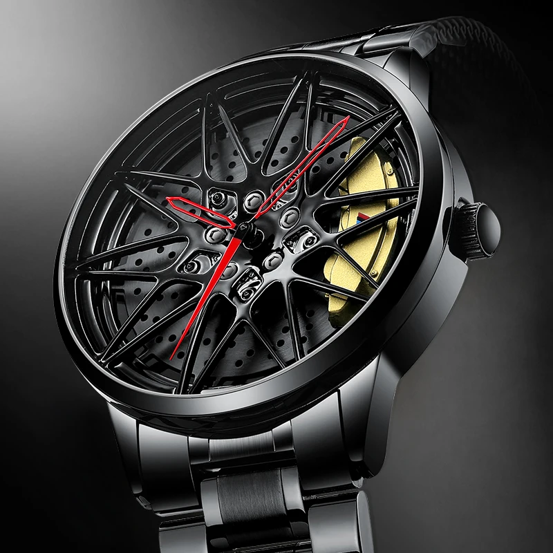 NEKTOM Men's Watches Waterproof Wheel Rim Quartz Wristwatch Men's Sports Watch Watches For Men Clock Mens Relogio Masculino
