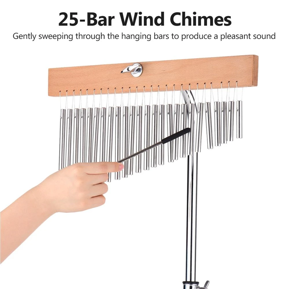 25tone Wind Chime Table Top Bar Chimes 20 Bars Singlerow Musical