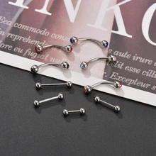 Панк, мужские клипсы для пирсинга, ювелирные изделия из нержавеющей стали, серебряные, черные, для уха, язык, губы, пирсинг, ювелирные изделия в готическом стиле, вечерние ювелирные изделия