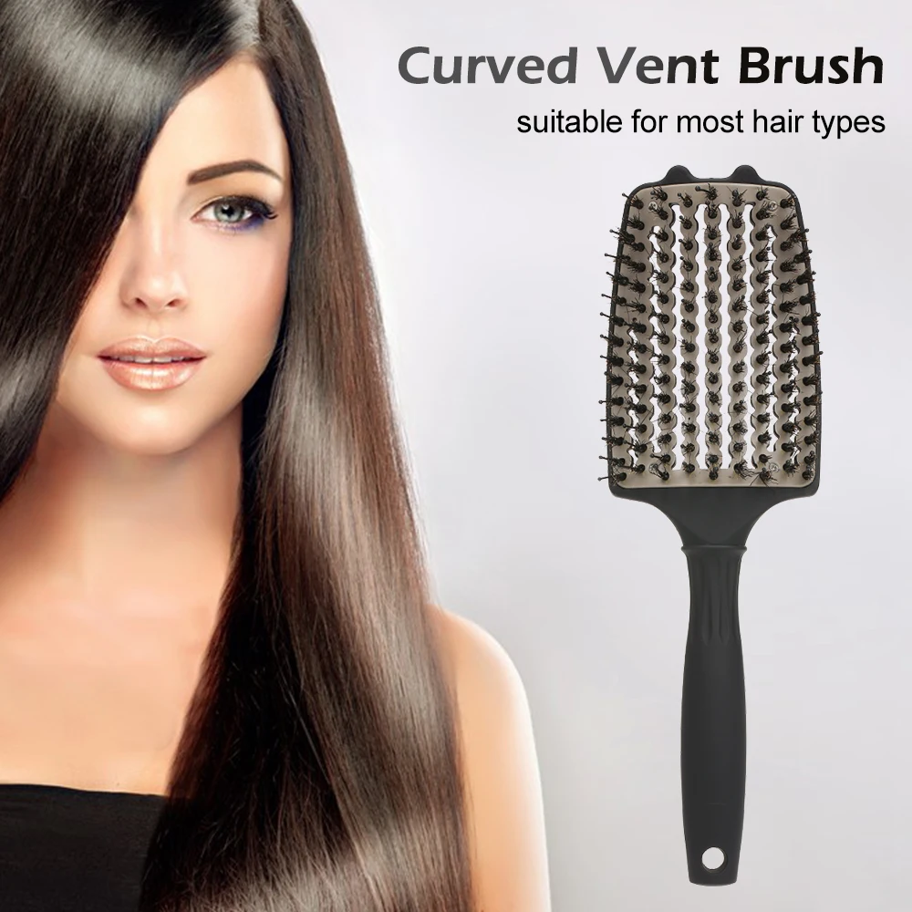 Curved Vent Brush For Blow Drying Styling Wave Row Brush For Short