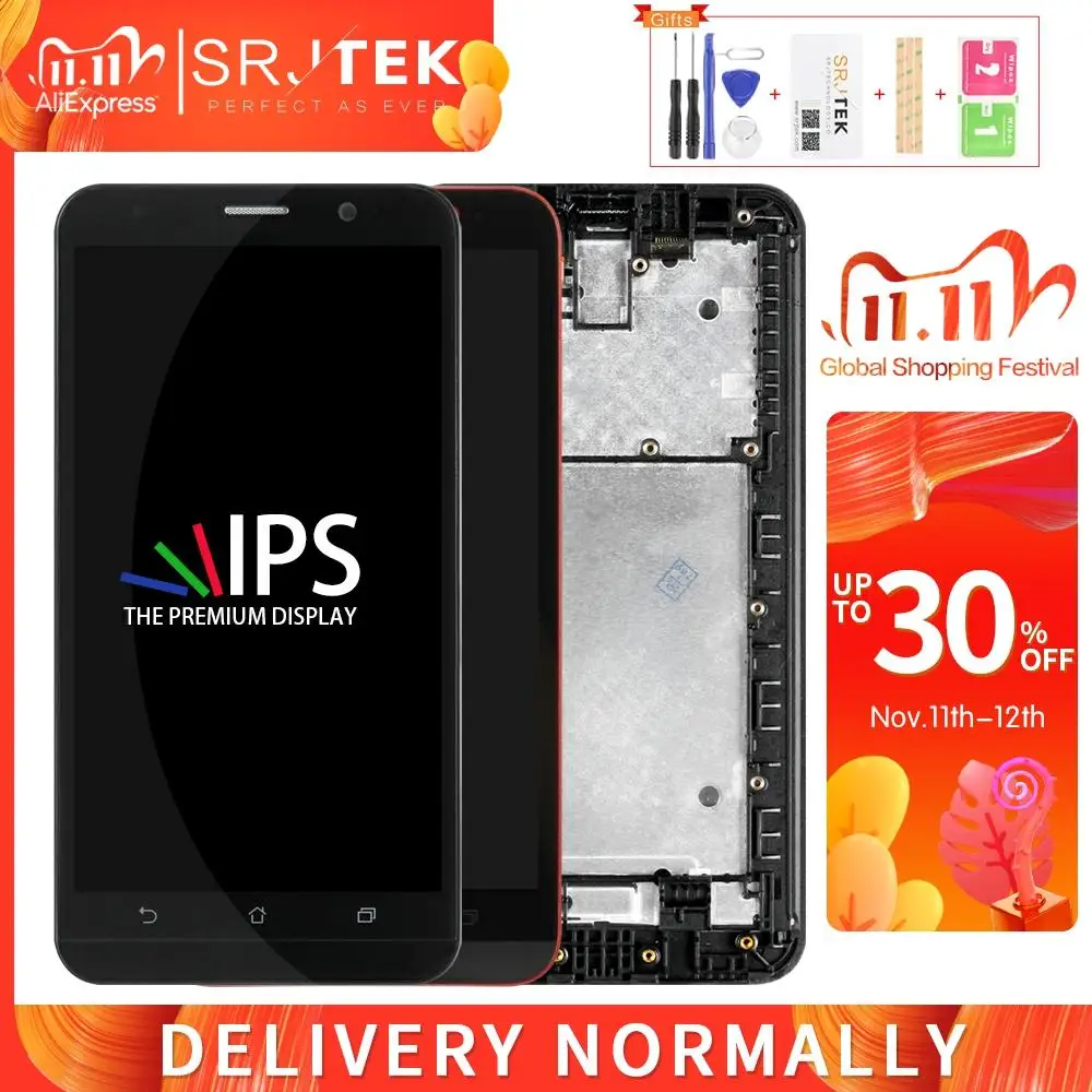 Экран для Asus Zenfone 2 ЖК сенсорный экран Рамка дигитайзер стекло ZE551ML дисплей Z00AD Z00ADB