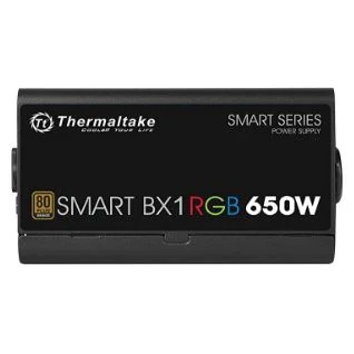 Блок питания Thermaltake ATX 650W Smart BX1 RGB 80+ bronze(24+4+4pin) APFC 120mm fan color LED 6xSA