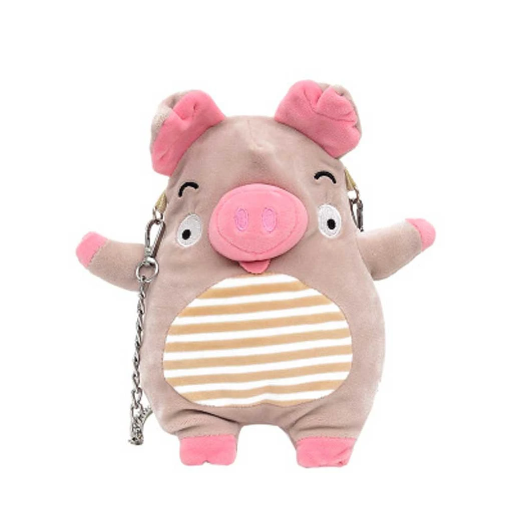 Женская сумка-мессенджер с милым розовым медведем плюшевая мини-сумка через