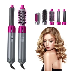 5 In 1 One Step Hair Dryer & Volumizer Rotating Hairdryer Hair Straightener Comb Curling Brush Hair Dryers For Hair Styling