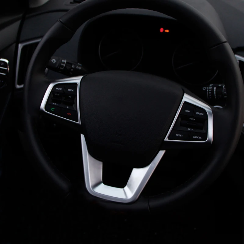 For Hyundai Creta Ix25 2015 2016 2017 2018 ABS Chrome Steering Wheel Decoration Buttons Cover Trim interior Moulding Accessories For Hyundai Creta Ix25 2015 2016 2017 2018 ABS Chrome Steering Wheel Decoration Buttons Cover Trim interior Moulding Accessories