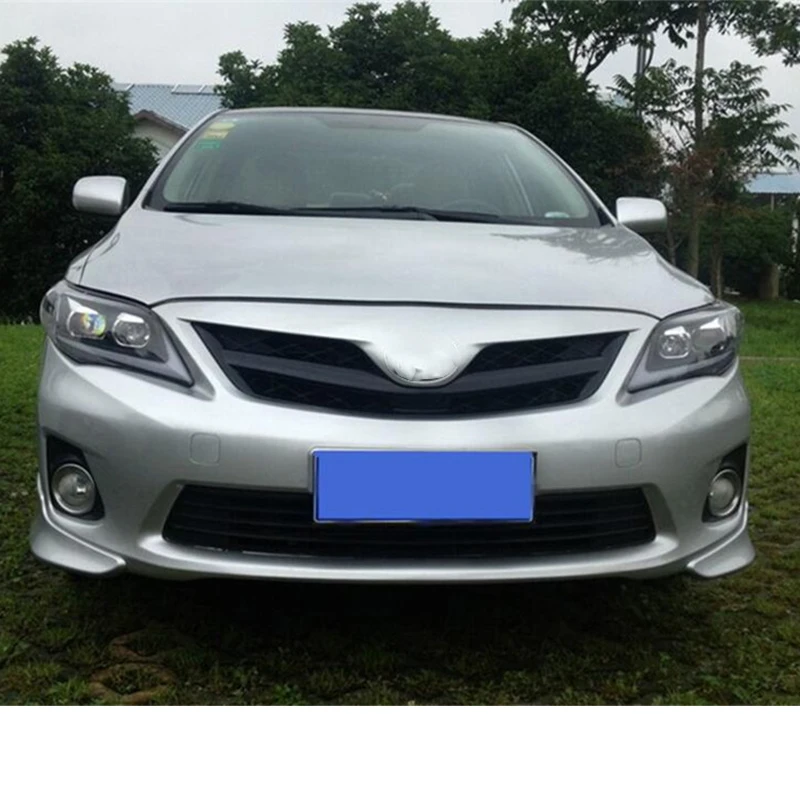 For 2 pieces/sets Car Front Bumper Splitter Lips Toyota Corolla 2011 12 13 Front Bumper Diffuser Protector Lip Body kit spoiler