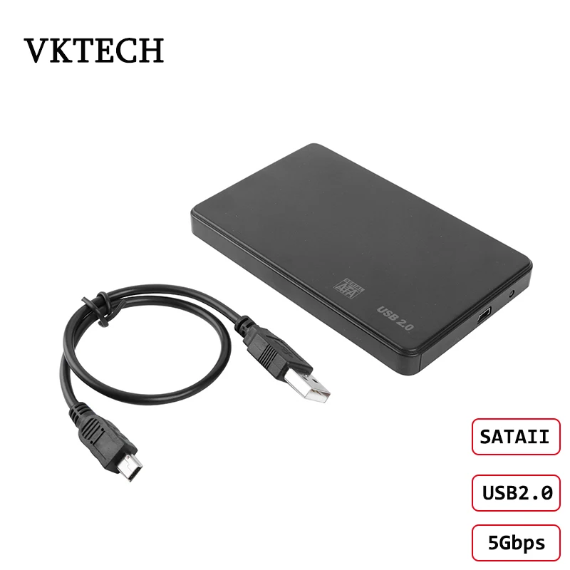 USB2.0 (A) 2,5 дюймов HDD SSD чехол Sata для USB 3,0 2,0 адаптер бесплатно 5 Гбит/с Корпус жесткого диска Поддержка 2 ТБ HDD диск для WIndows Mac OS - Цвет: USB2.0 (A)