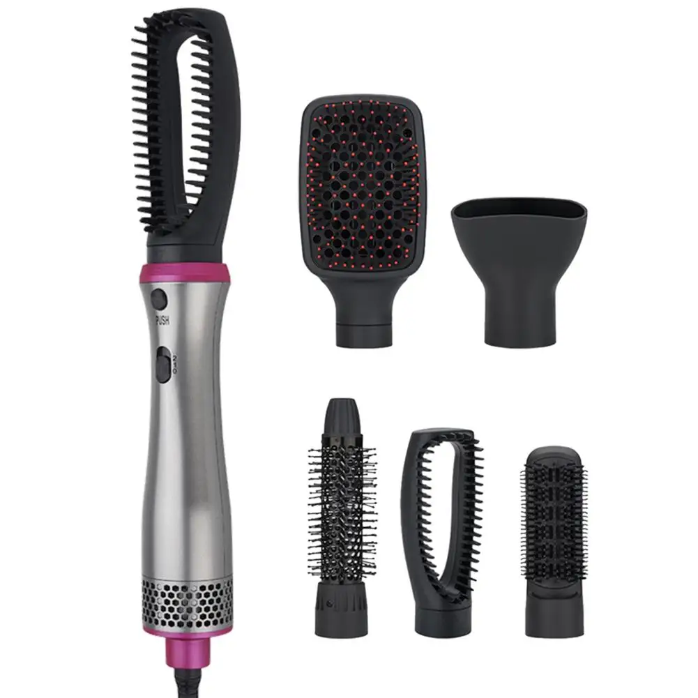 

Professional One Step Hair Brush Blow Straightener And Curler Salon 5 In 1 Electric Hot Air Curling Comb Hair Care Modeling tool