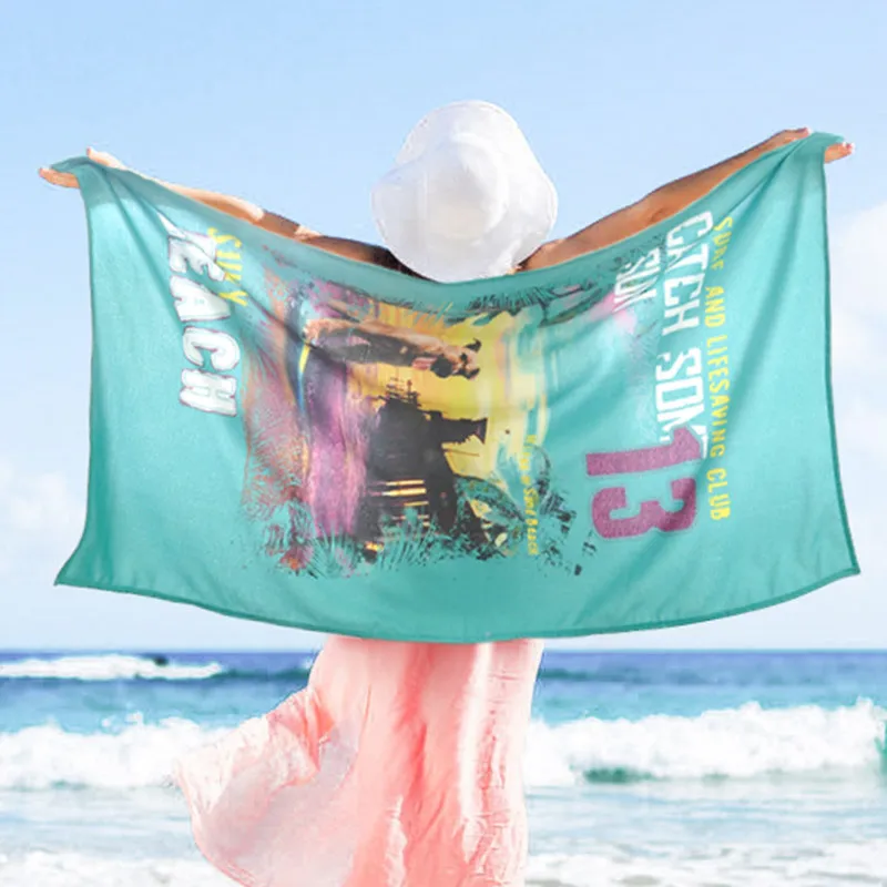 

Siimanfei Microfiber Beach+Towels Swimming Face Hand Bath Towels For Adults Kids Hair Towel Absorbent Bathroom Decor