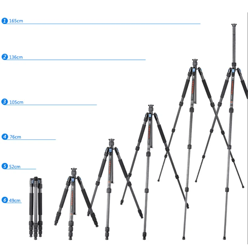 W-1204 Sirui W1204 штатив монопод для DSLR камеры подставка держатель из углеродного волокна профессиональная вода/пескозащитный портативный