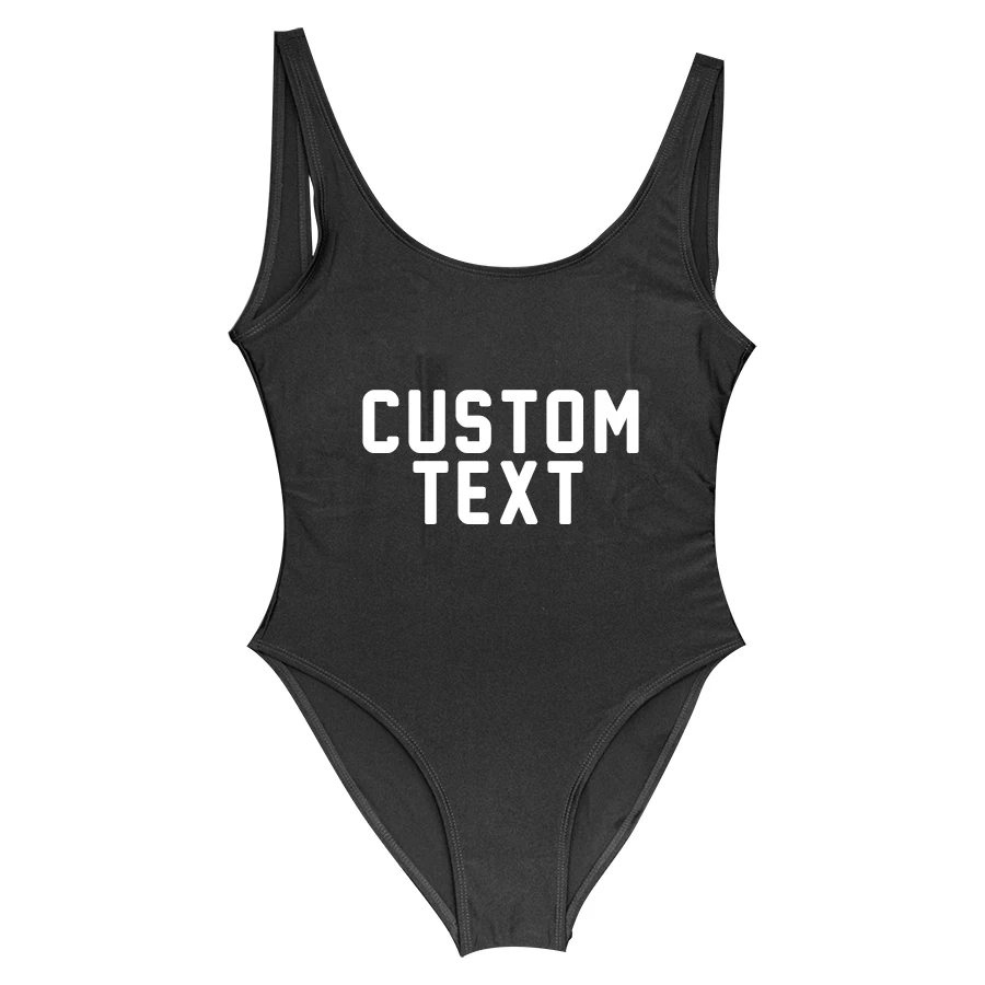 Индивидуальная подкладка с надписью индивидуальный женский слитный купальник