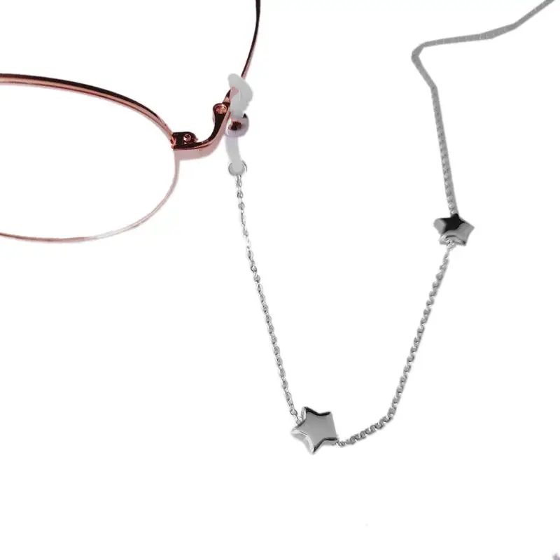 Модное ожерелье ювелирные изделия Пятиконечная звезда металлические очки висячая цепь