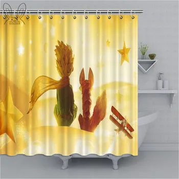 

Aplysia 3D Cartoon Waterproof Shower Curtain The Little Prince Series Eco-friendly Polyester Fabric Bathroom Curtain Bathing Set