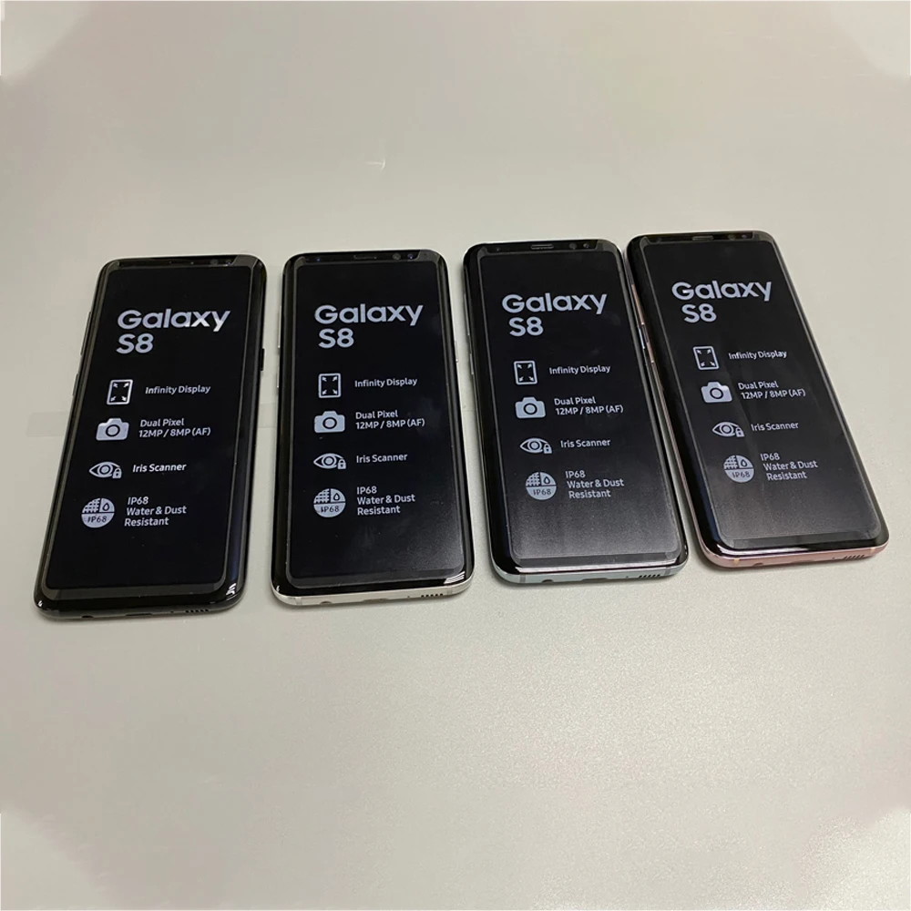 Original Samsung Galaxy S8 G950F G950F G950U 4G LTE Octa core 4GB RAM 64GB ROM 5.8" 12MP Fingerprint Android Mobile cell phone giffgaff refurbished phones