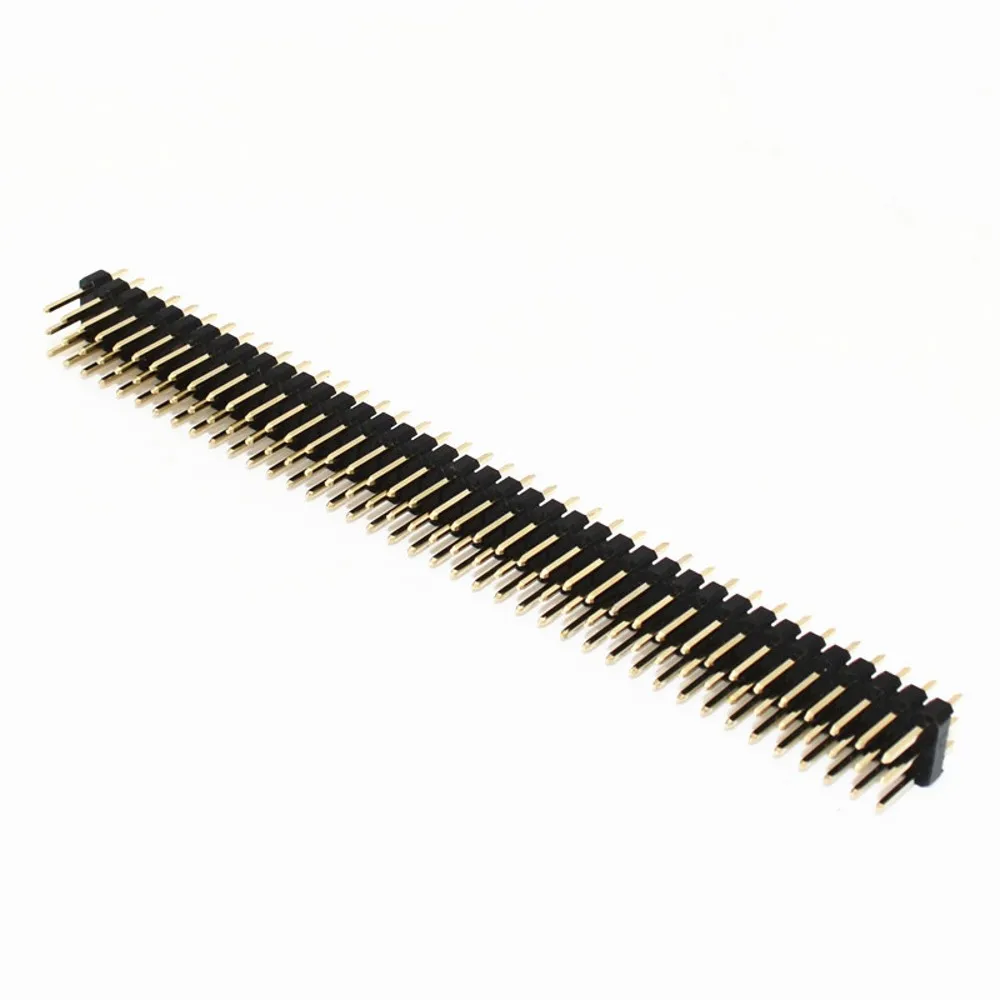 100 шт. позолоченный шаг 2,54 мм 3x40 Pin 120 Pin Мужской штыревой разъем полосы прямой игла разъем три ряда пространство 2,54